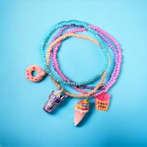 FUN SWEET TREAT CHARM STACKABLE STRETCH BRACELET SET